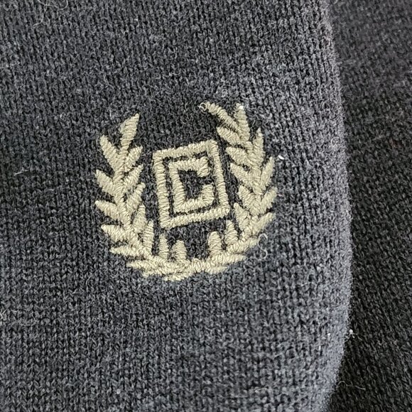 Chaps Navy Blue Grey Logo 100 Cotton V-Neck Sleeveless Sweater Vest Size XXL - Picture 11 of 16